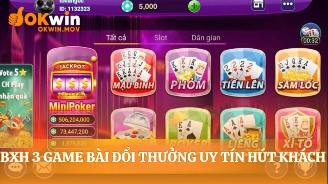 Bảng vàng quy tụ những huyền thoại game bài đổi thưởng uy tín